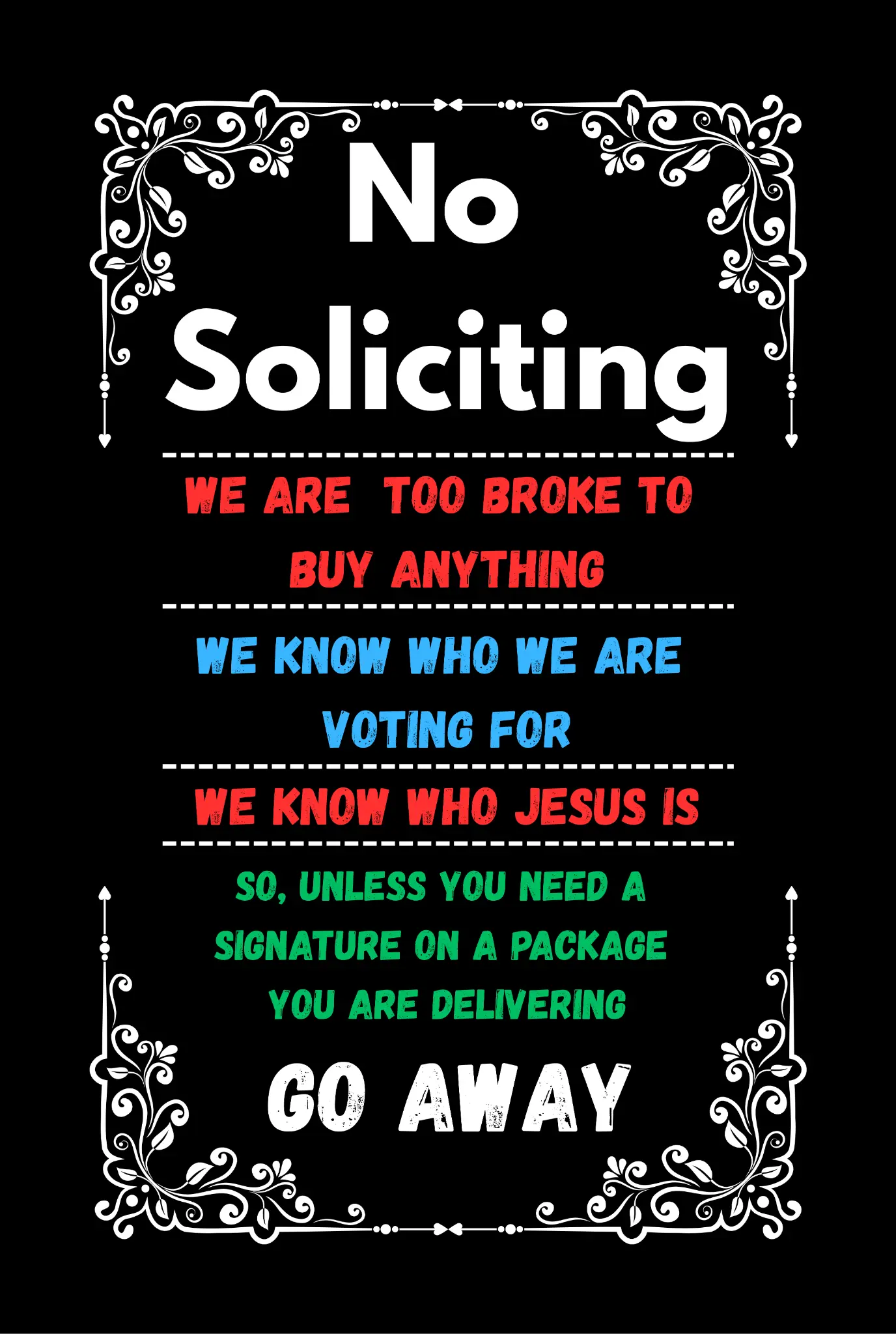 Custom metal sign